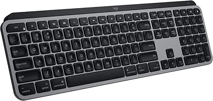 ロジクール アドバンスド ワイヤレス イルミネイテッド キーボード KX800M MX KEYS for Mac 充電式 US配列 bluetooth Unifyingの画像